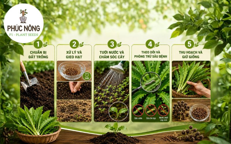 Hướng dẫn trồng và chăm sóc hạt giống ngò gai