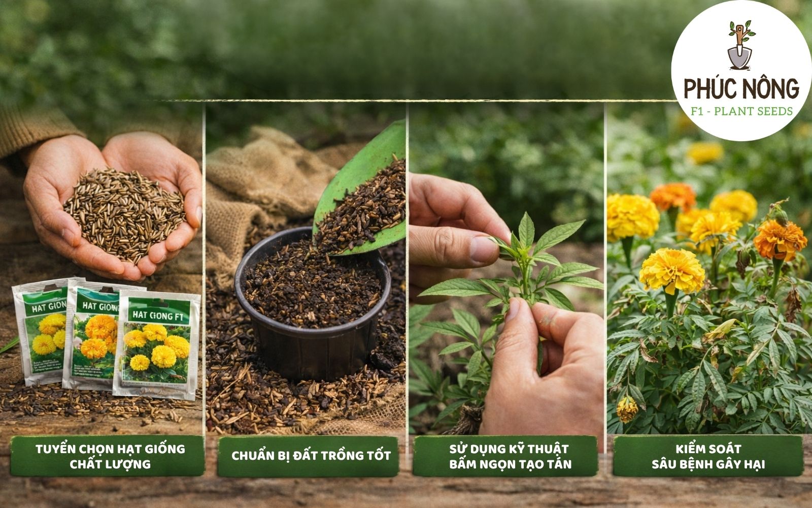 Hướng dẫn chi tiết cách gieo trồng và kỹ thuật chăm sóc hạt giống vạn thọ