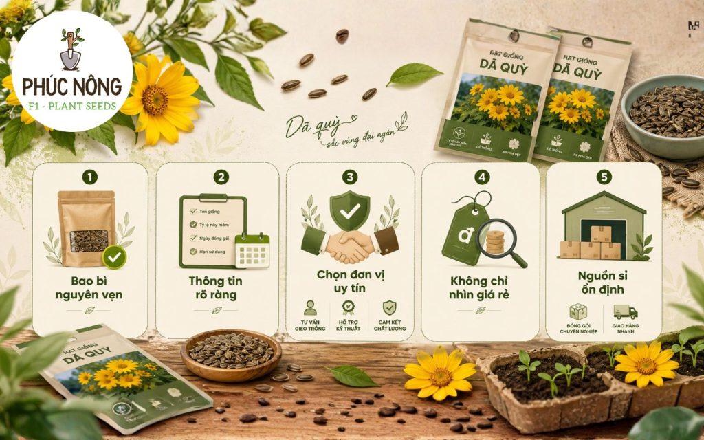 Lưu ý cần nhớ khi mua hạt giống hoa dã quỳ