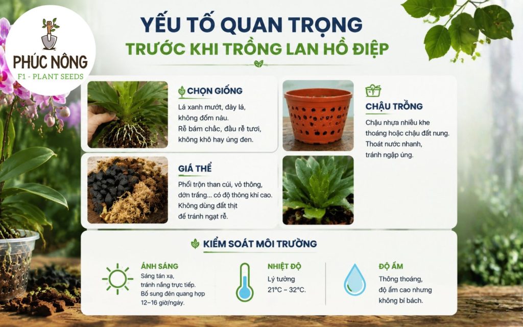 Chuẩn bị trước khi thực hiện cách trồng lan hồ điệp