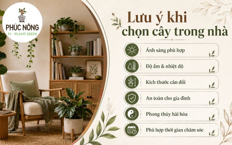 Một số nguyên tắc cần lưu ý khi chọn cây kiểng trồng trong nhà