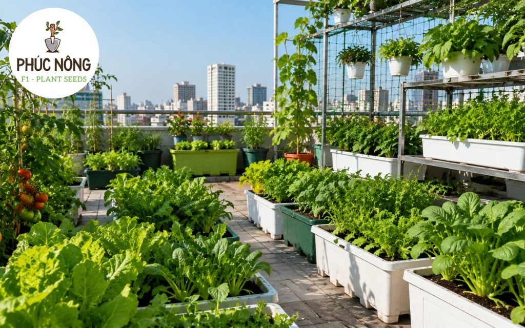Xu hướng trồng rau trên sân thượng hiện nay