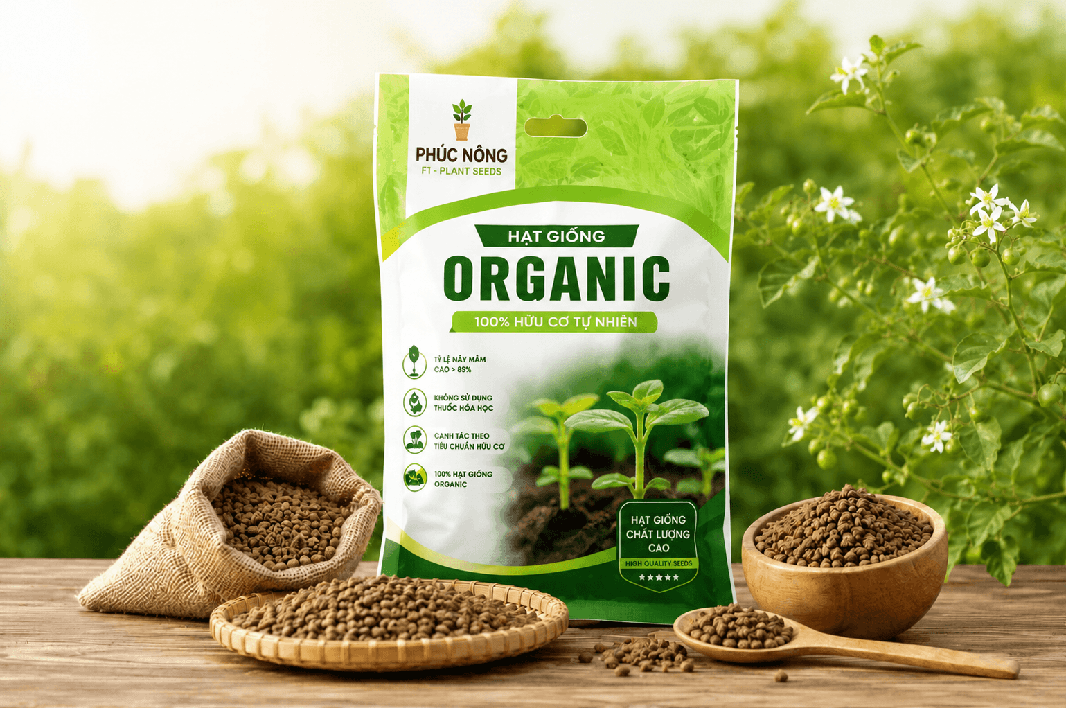 Hạt giống organic Phúc An Nông chất lượng cao